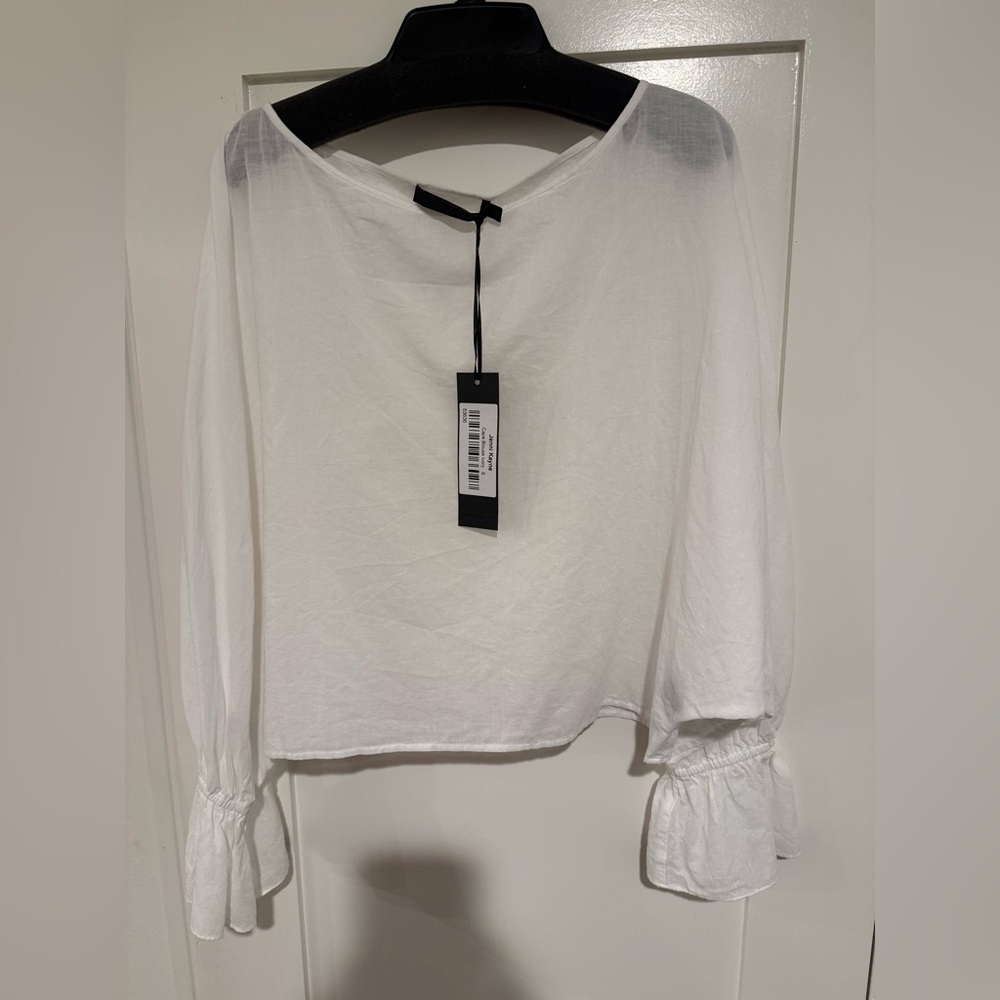 Jenni Kayne “Cape” Blouse with Billowy Sleeves NWT